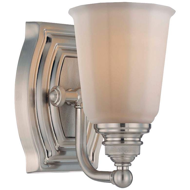 Image 1 Clairemont Collection 7 1/4 inch High Brushed Nickel Wall Sconce