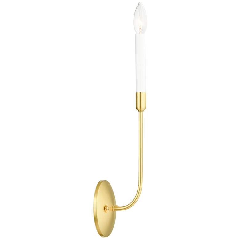 Image 4 Clairmont 18 inch High Satin Brass Wall Sconce more views