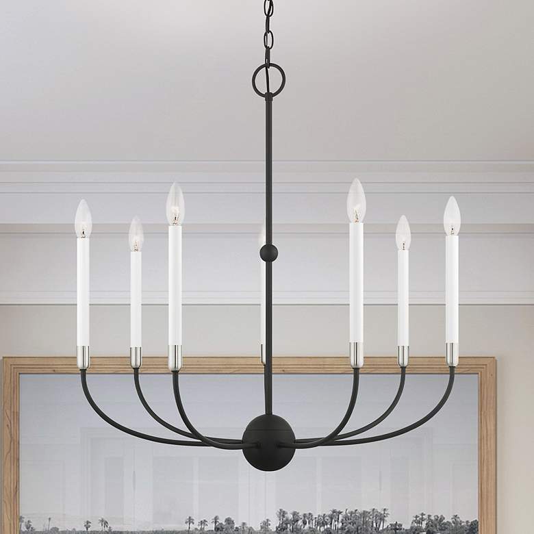 Image 1 Clairmont 7 Light Black Chandelier