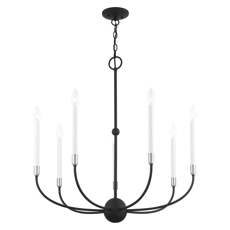 Image 6 Clairmont 7 Light Black Chandelier more views