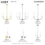 3_Clairmont 7 Light Brushed Nickel Chandelier more views