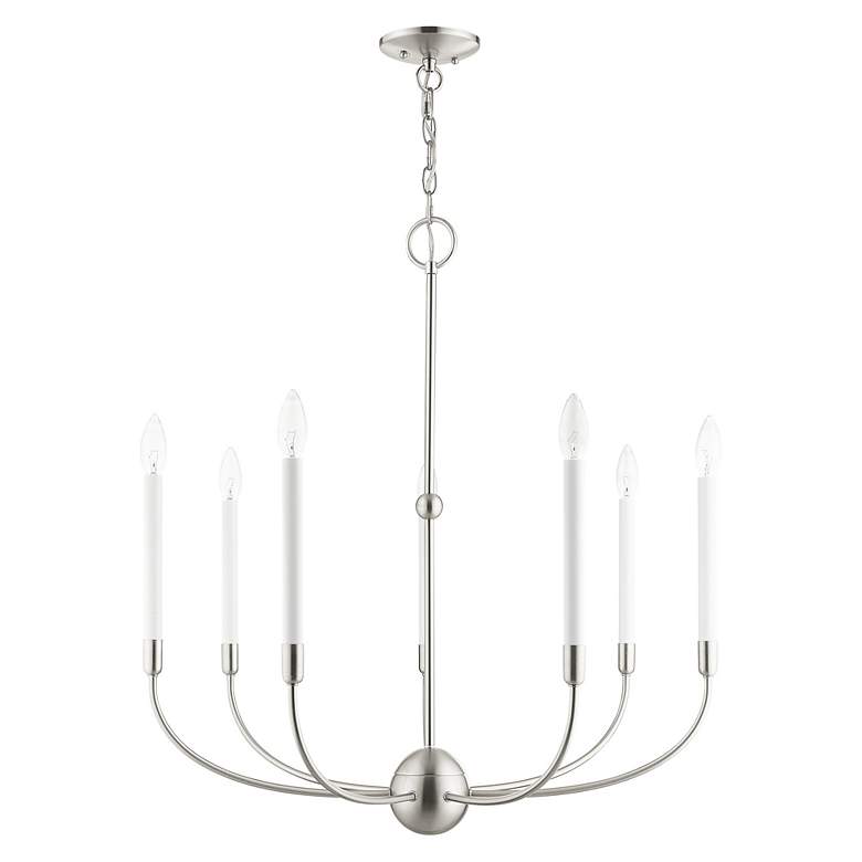Image 4 Clairmont 7 Light Brushed Nickel Chandelier more views