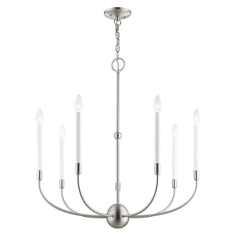 Image 5 Clairmont 7 Light Brushed Nickel Chandelier more views