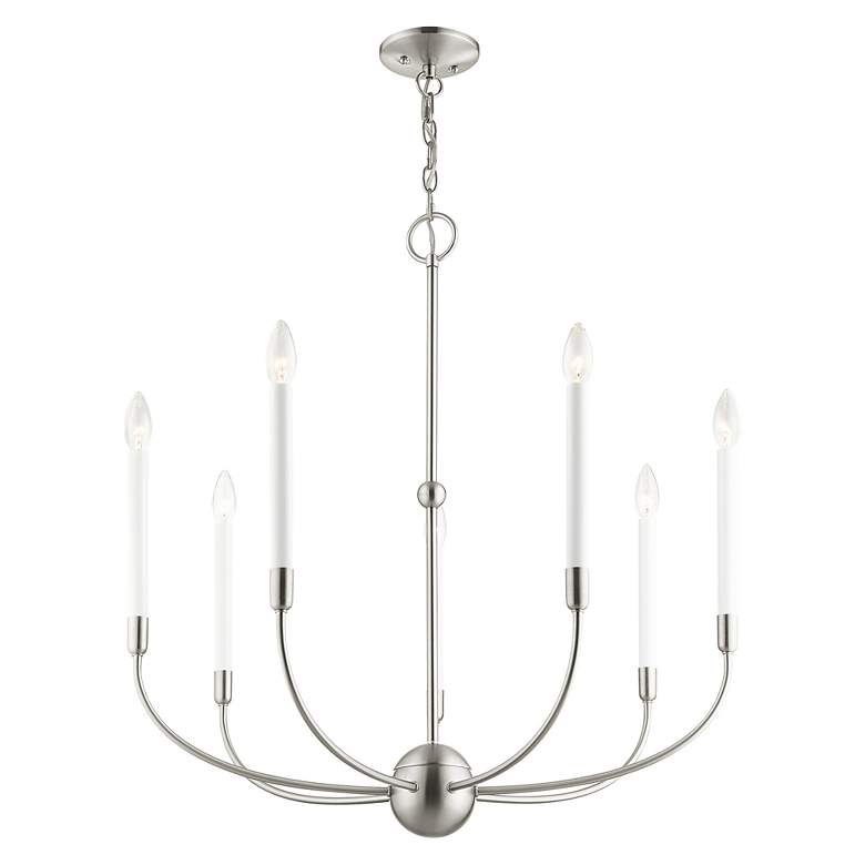 Image 6 Clairmont 7 Light Brushed Nickel Chandelier more views
