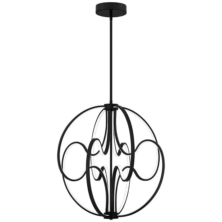 Image 1 Clairon Integrated LED Matte Black Pendant Light