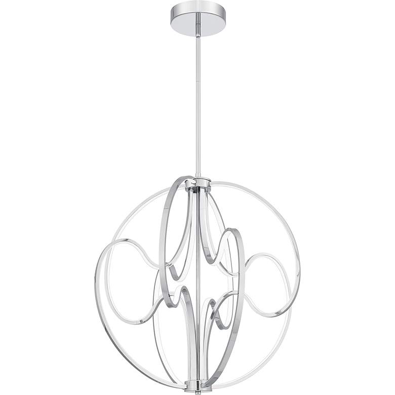 Image 4 Clairon Integrated LED Polished Chrome Pendant Light more views