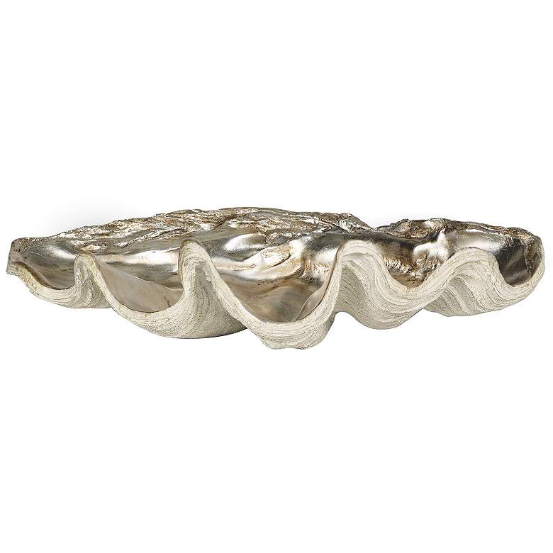 Image 1 Clam Bowl Large (Ambered Silver Leaf)