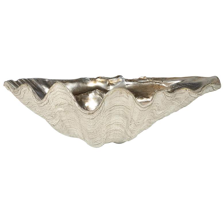 Image 1 Clam Bowl Small (Ambered Silver Leaf)