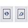 Clam Shell 9"W x 11"H Framed Art Set of 2