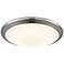 Clancy 12" Wide Chrome Round LED Ceiling Light