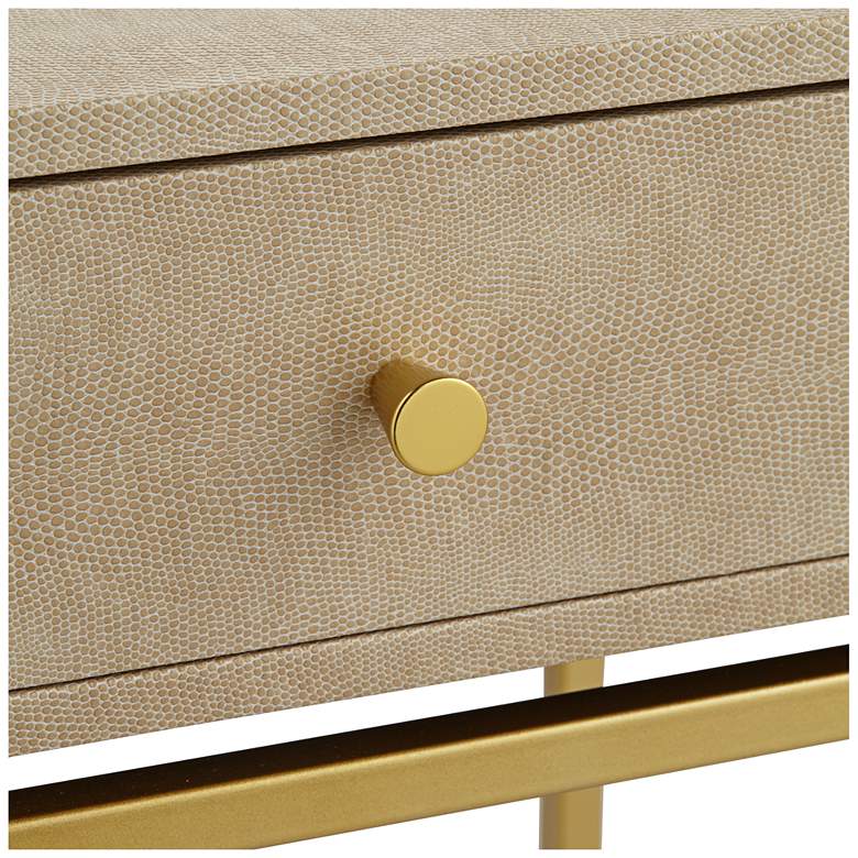 Image 3 Clancy 16 inch Wide Cream and Gold 1-Drawer 1-Shelf Accent Table more views