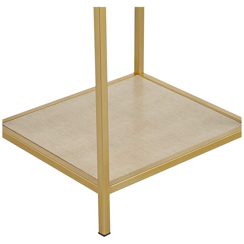 Image 5 Clancy 16 inch Wide Cream and Gold 1-Drawer 1-Shelf Accent Table more views