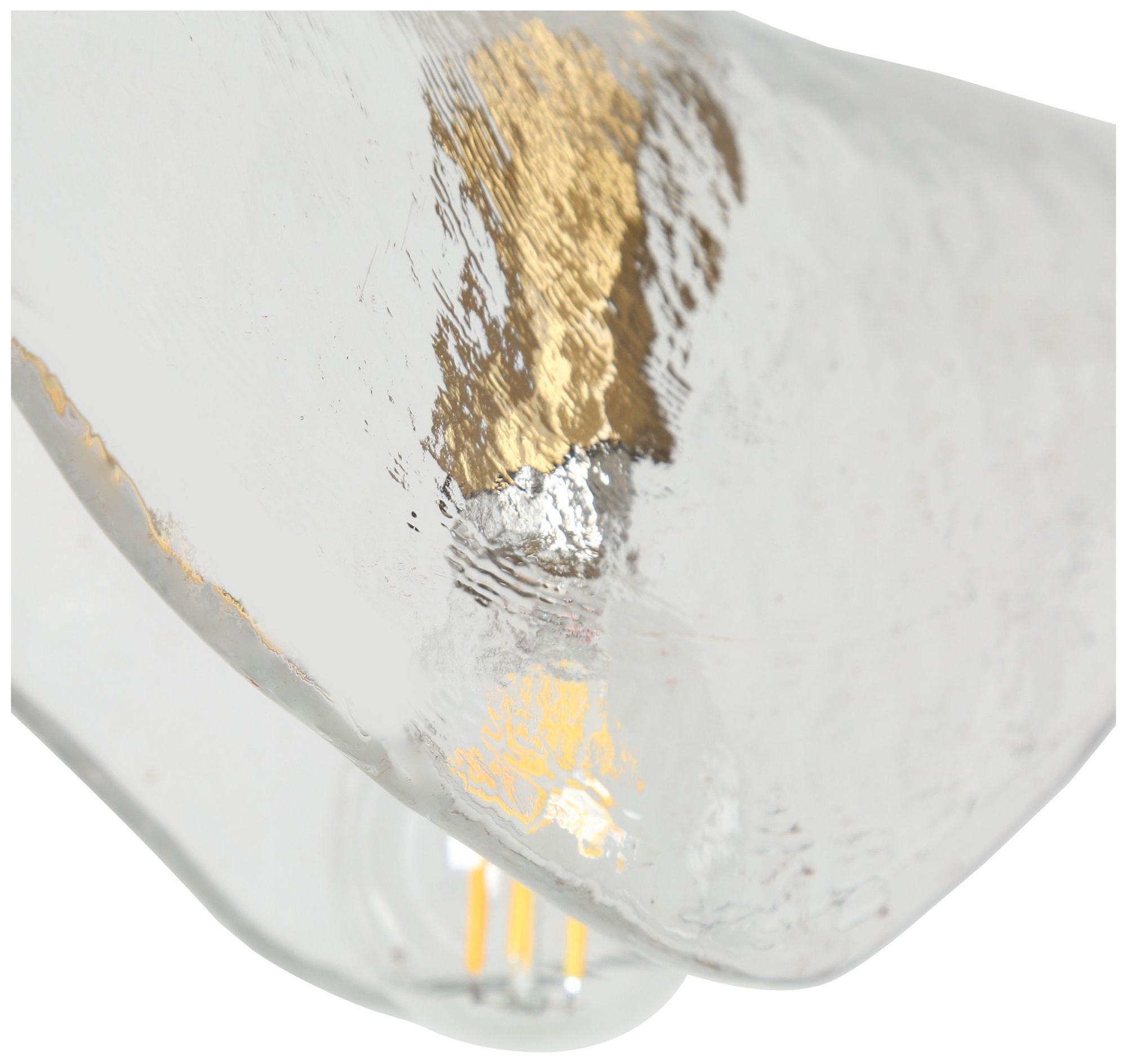 Clara 11.4" wide 1-Light Brass Art Glass Single Pendant
