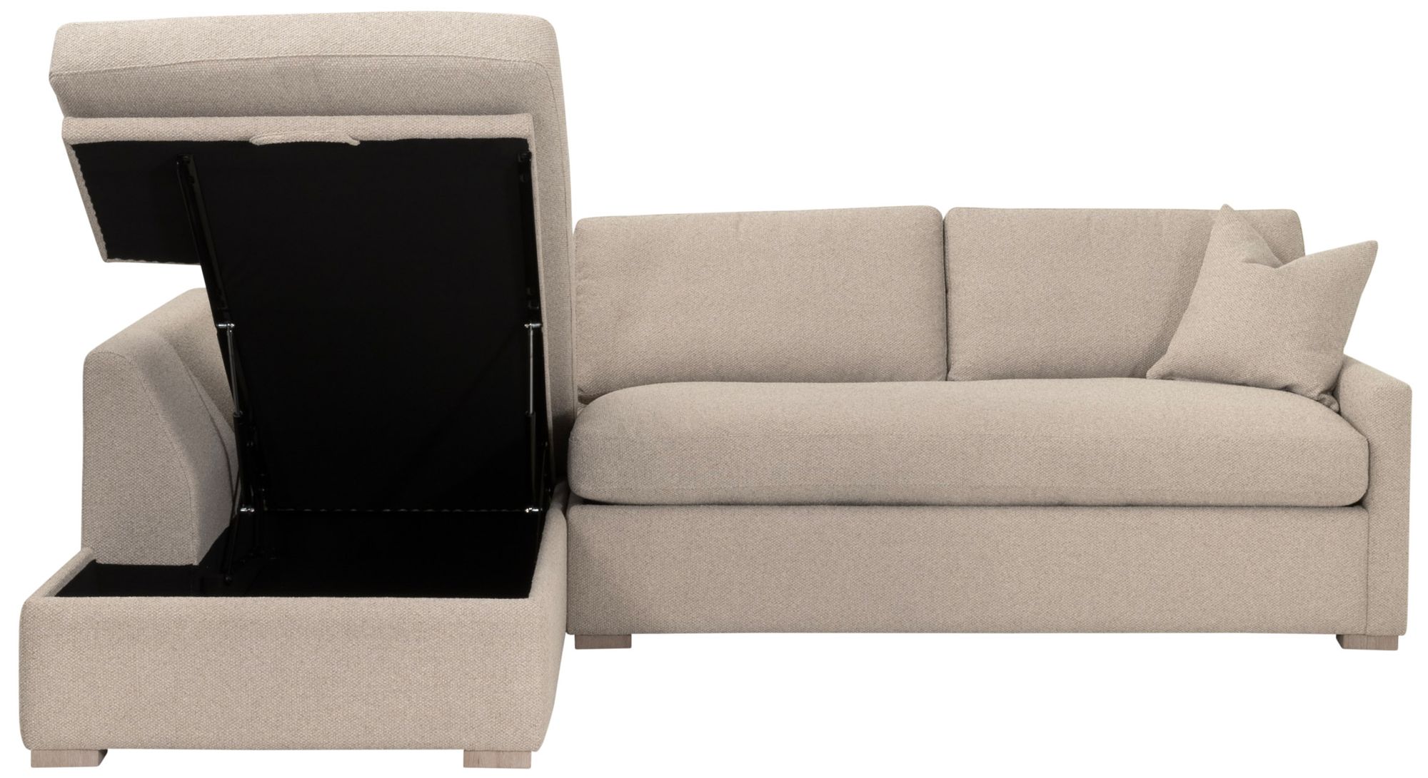 Image 5 Clara 112"  Slim Arm Sleeper Queen LF Sectional, LiveSmart Gellar Jute more views