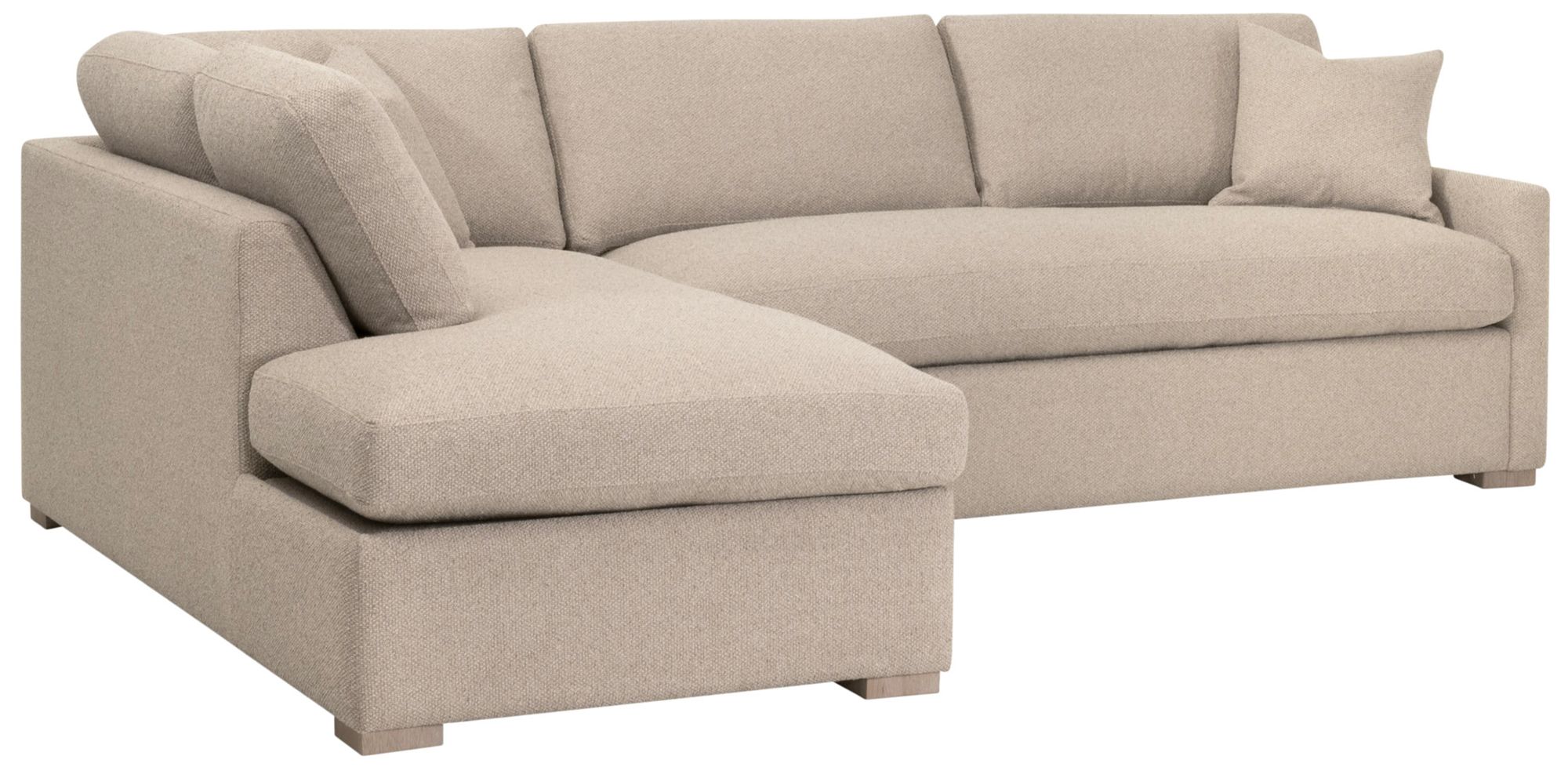 Image 6 Clara 112"  Slim Arm Sleeper Queen LF Sectional, LiveSmart Gellar Jute more views