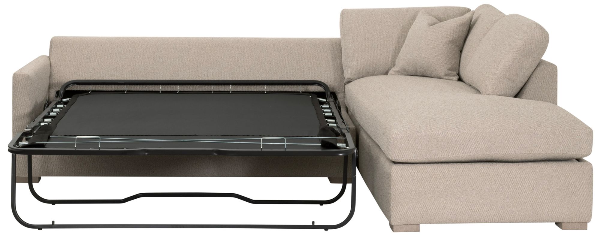 Image 4 Clara 112" Slim Arm Sleeper Queen RF Sectional, LiveSmart Gellar Jute more views