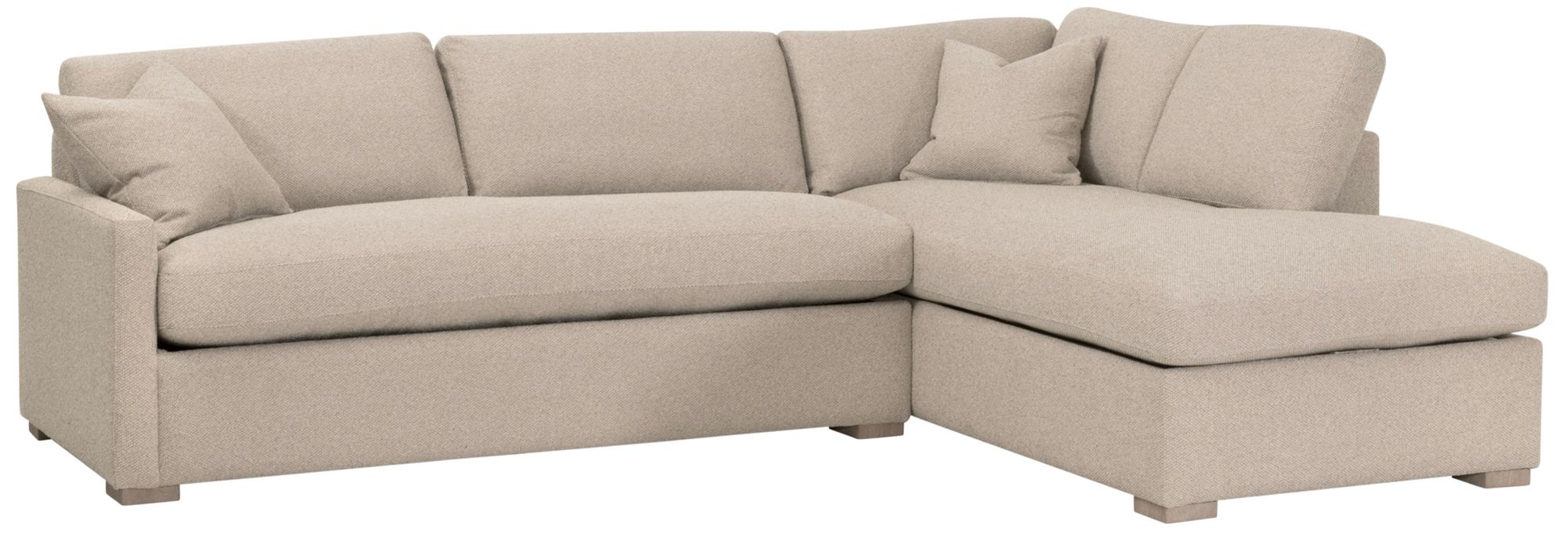 Image 6 Clara 112" Slim Arm Sleeper Queen RF Sectional, LiveSmart Gellar Jute more views