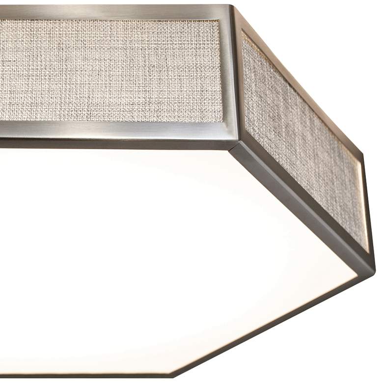 Image 2 Clara 13 3/4 inch Wide Satin Nickel LED Ceiling Light more views