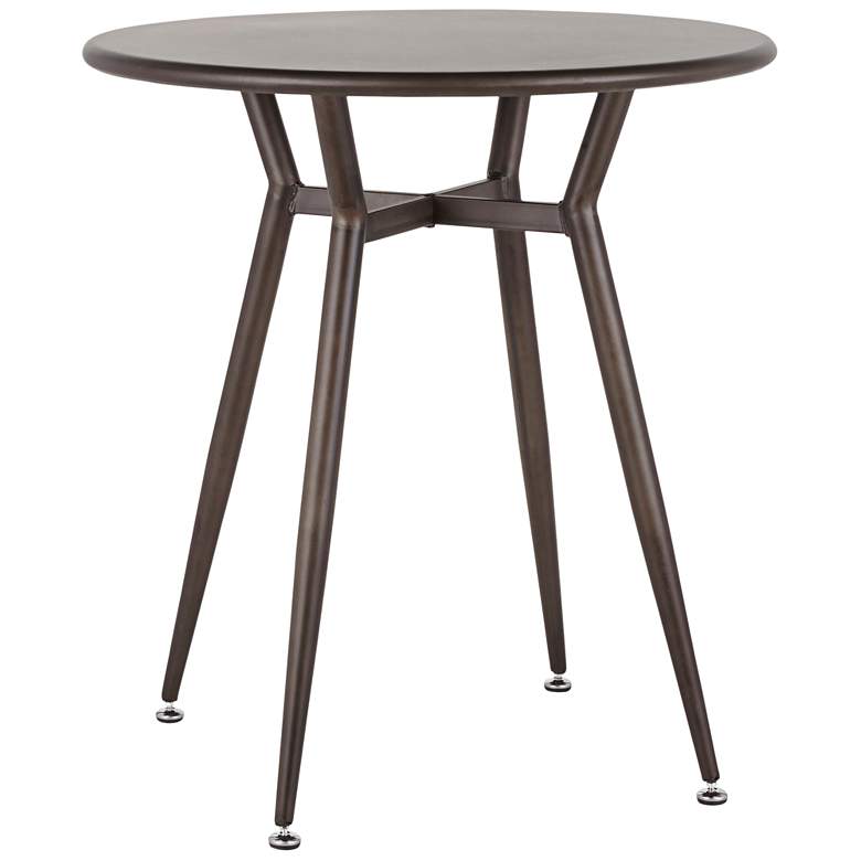 Image 1 Clara 27 3/4" Wide Antique Metal 4-Seater Round Dining Table