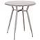 Clara 27 3/4"W Brushed Silver 4-Seater Round Dining Table