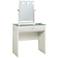 Clara 30" Wide White Wood 1-Drawer Vanity Table and Mirror