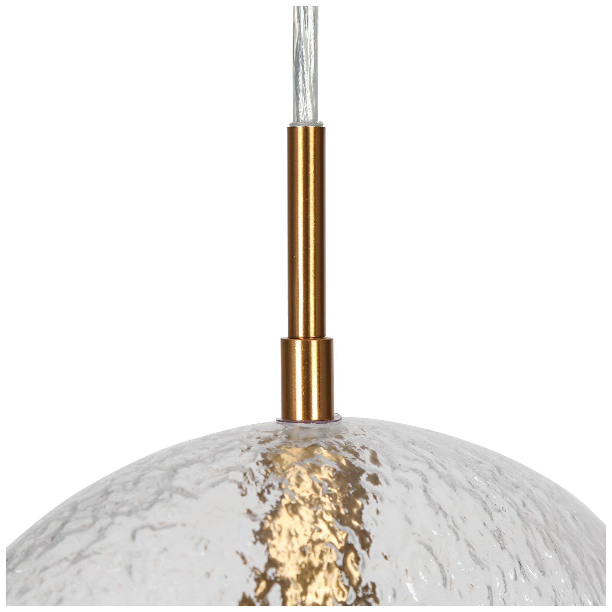 Clara 8.4" wide 1-Light Brass Art Glass Single Pendant