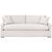 Clara 86" Slim Arm Queen Sleeper Sofa, Stone Basketweave, Natural Gray