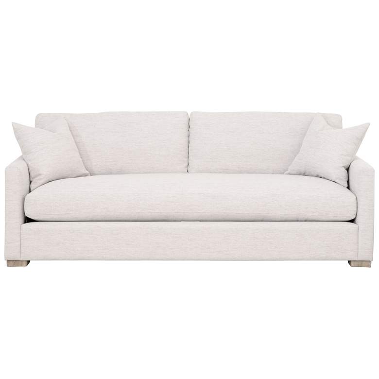 Image 1 Clara 86" Slim Arm Sofa, Performance Stone Basketweave, Natural Gray O