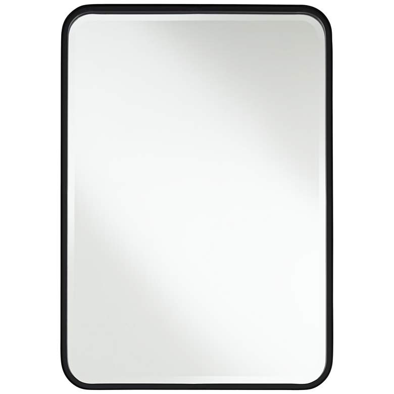 Image 3 Clara Black 24" x 34" Rounded Edge Rectangular Wall Mirror