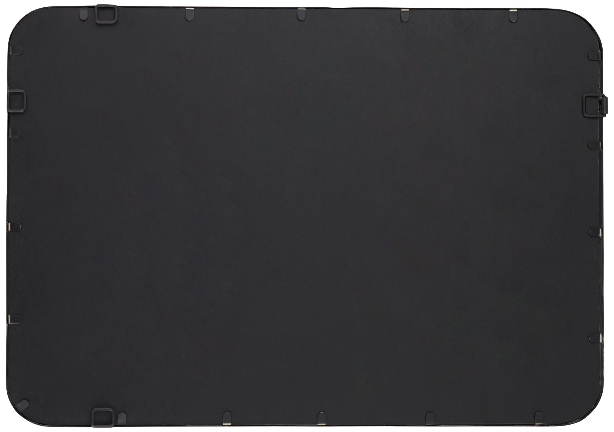 Clara Black 24" x 34" Rounded Edge Rectangular Wall Mirror in scene