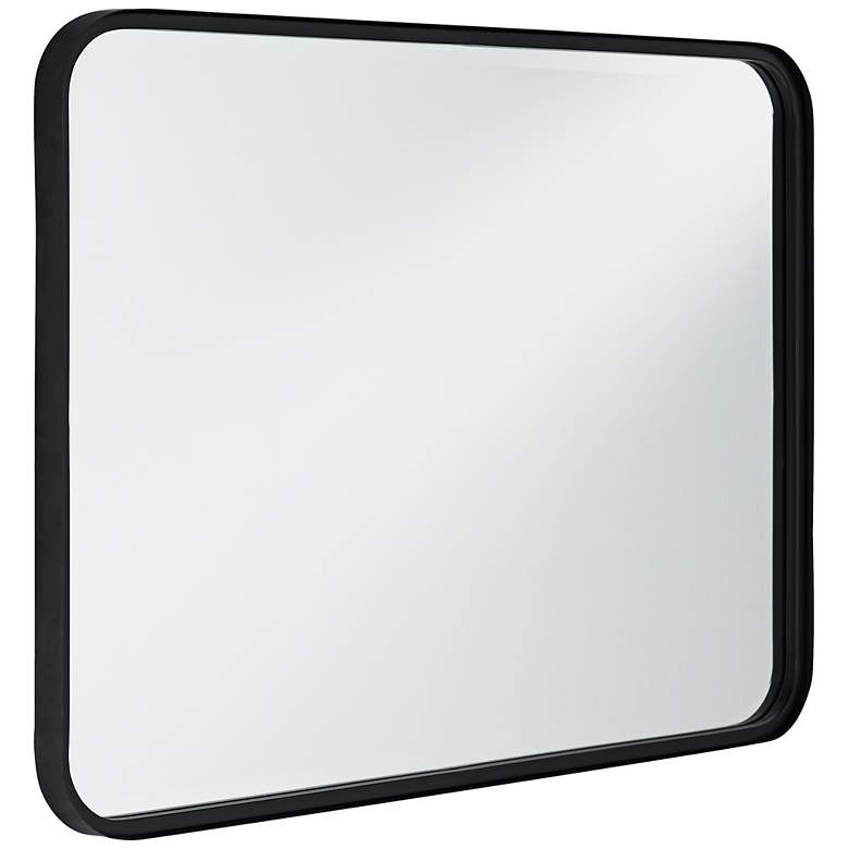 Image 7 Clara Black 24" x 34" Rounded Edge Rectangular Mirrors Set of 2 more views