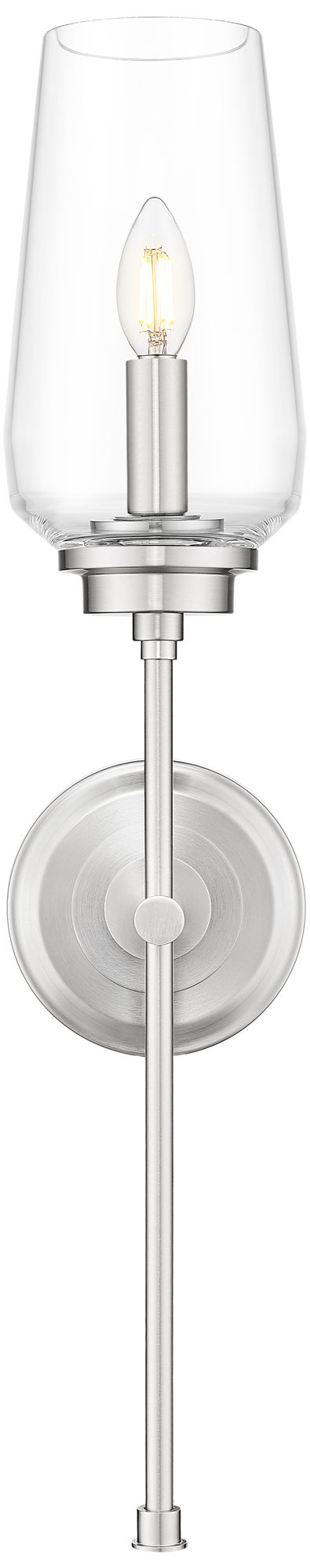 Image 4 Clara by Z-Lite Brushed Nickel 1 Light Wall Sconce more views