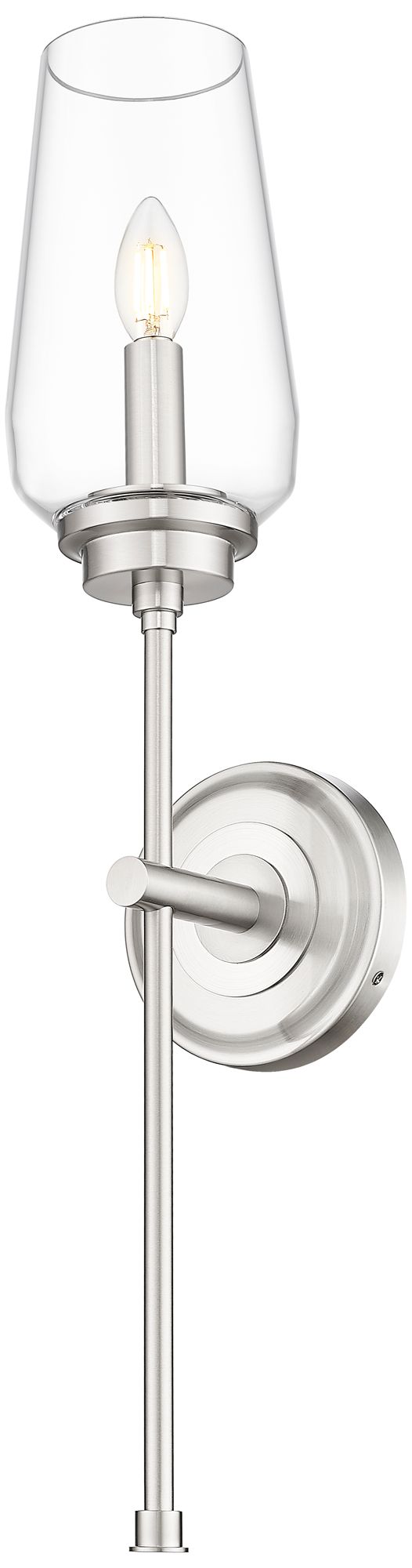 Image 5 Clara by Z-Lite Brushed Nickel 1 Light Wall Sconce more views