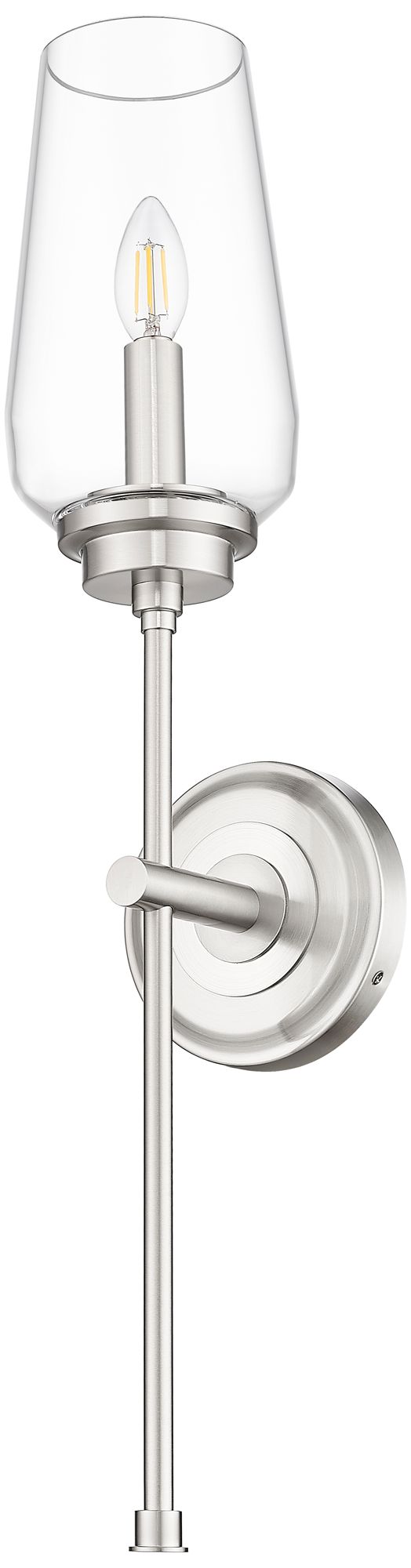 Image 7 Clara by Z-Lite Brushed Nickel 1 Light Wall Sconce more views