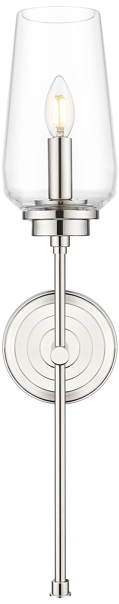 Image 4 Clara by Z-Lite Polished Nickel 1 Light Wall Sconce more views