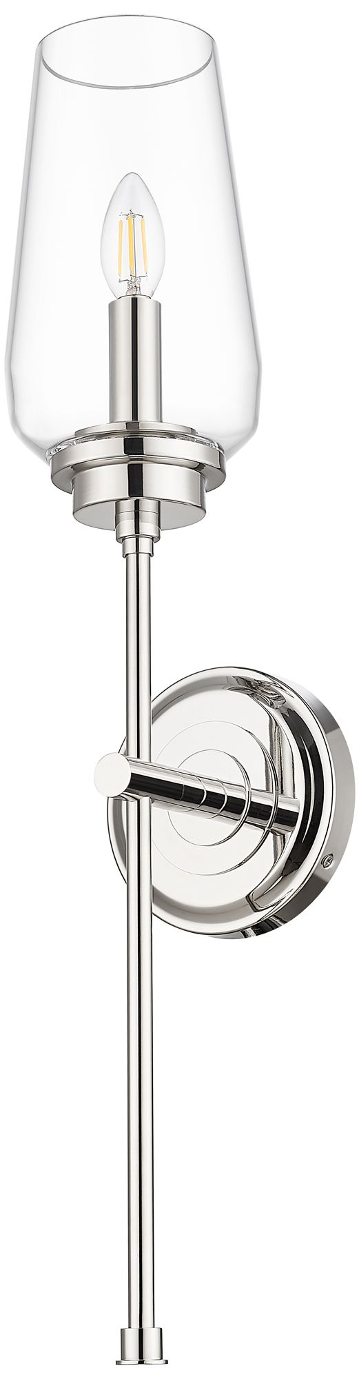 Image 7 Clara by Z-Lite Polished Nickel 1 Light Wall Sconce more views