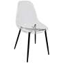 Clara Clear and Black Dining Chair Set of 2