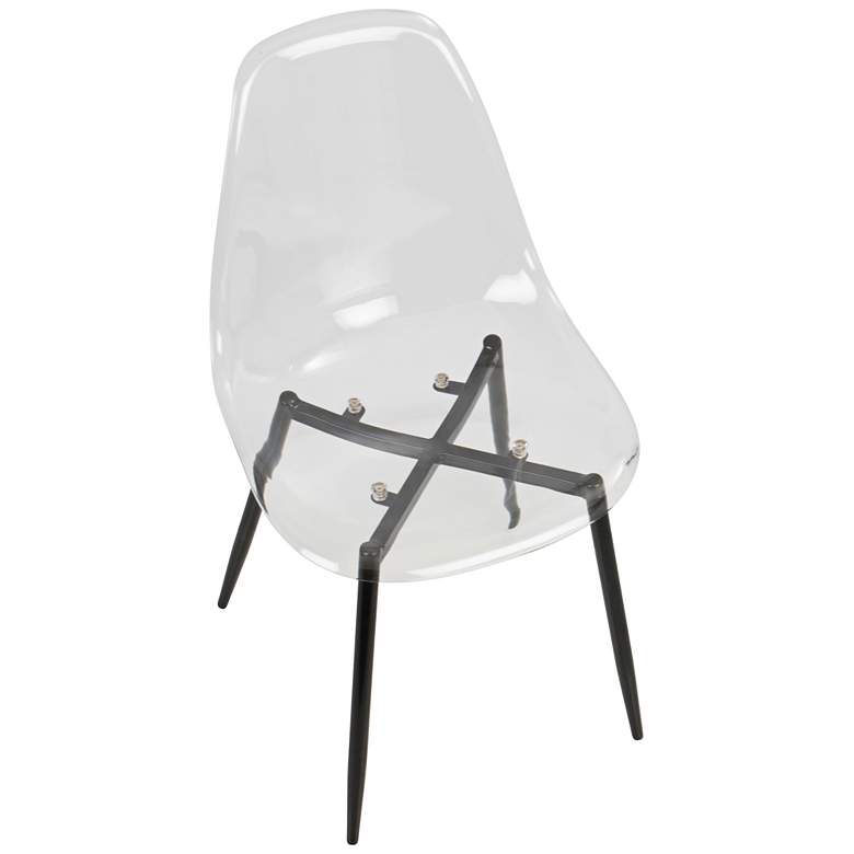 Image 7 Clara Clear and Black Dining Chair Set of 2 more views