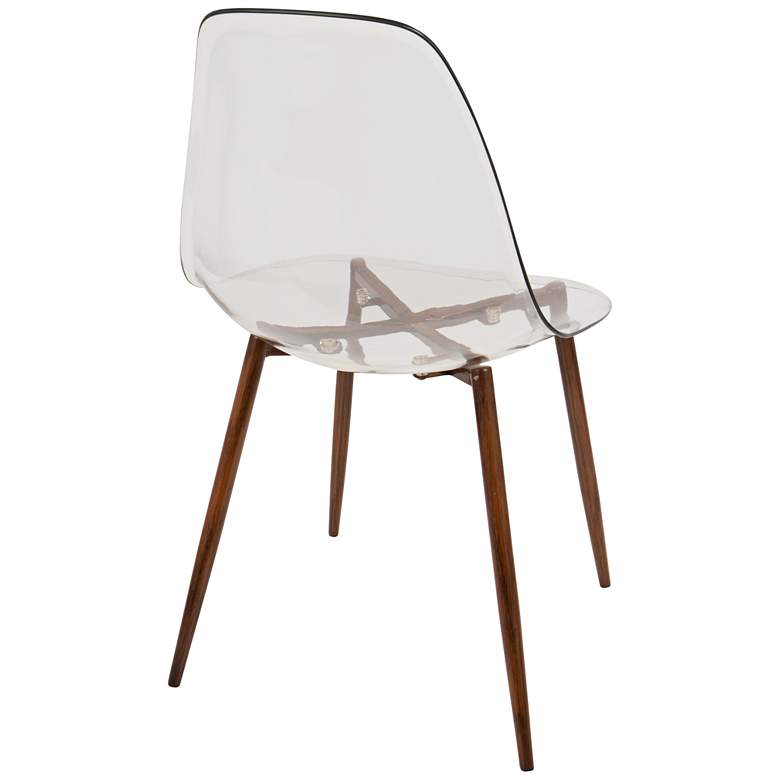 Image 4 Clara Clear and Walnut Dining Chair Set of 2 more views