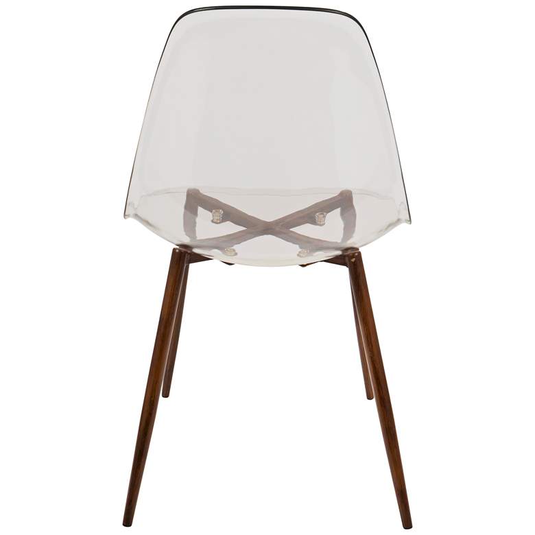 Image 5 Clara Clear and Walnut Dining Chair Set of 2 more views