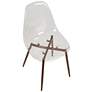 Clara Clear and Walnut Dining Chair Set of 2