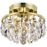 Clara Collection Flush Mount D10In H7In Lt:3 Gold Finish