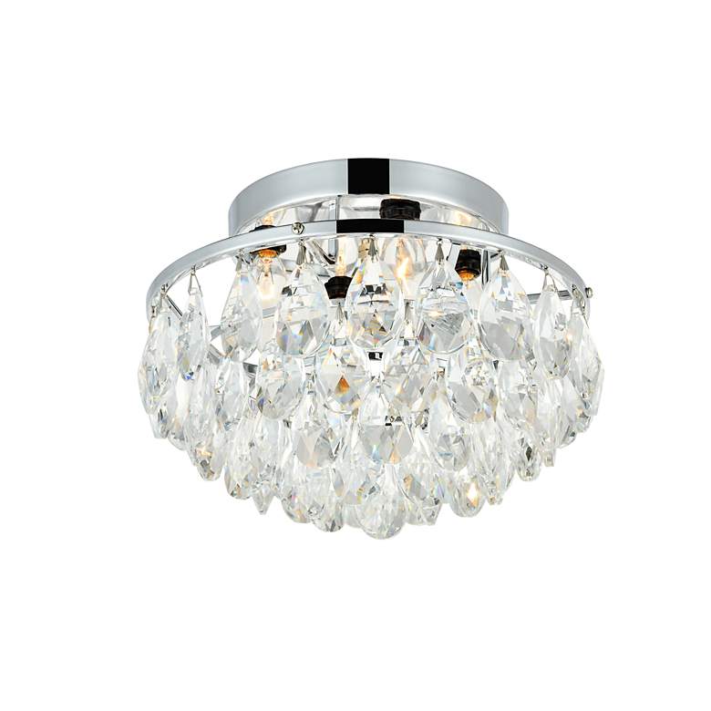 Image 2 Clara Collection Flush Mount D14In H9In Lt:4 Chrome Finish more views
