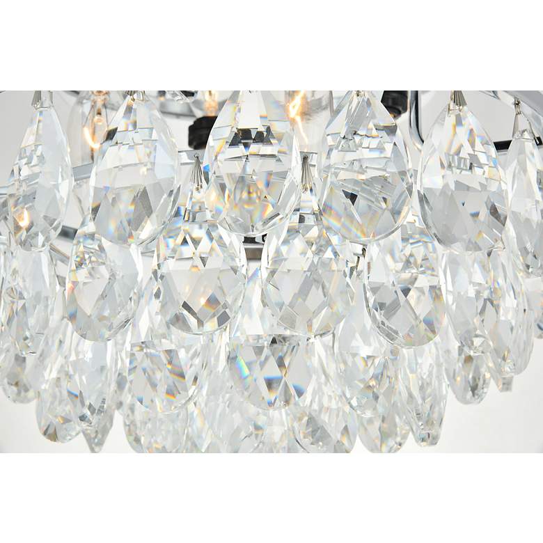 Image 3 Clara Collection Flush Mount D14In H9In Lt:4 Chrome Finish more views