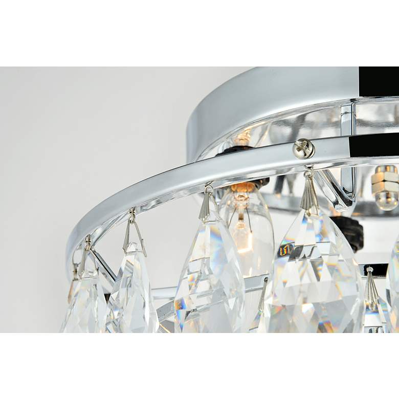 Image 4 Clara Collection Flush Mount D14In H9In Lt:4 Chrome Finish more views