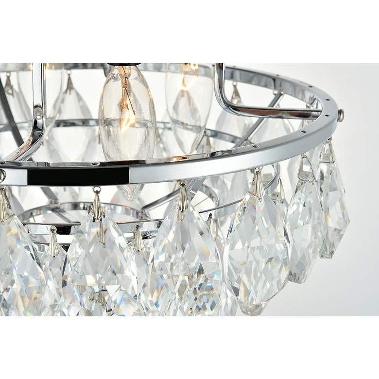 Image 5 Clara Collection Flush Mount D14In H9In Lt:4 Chrome Finish more views