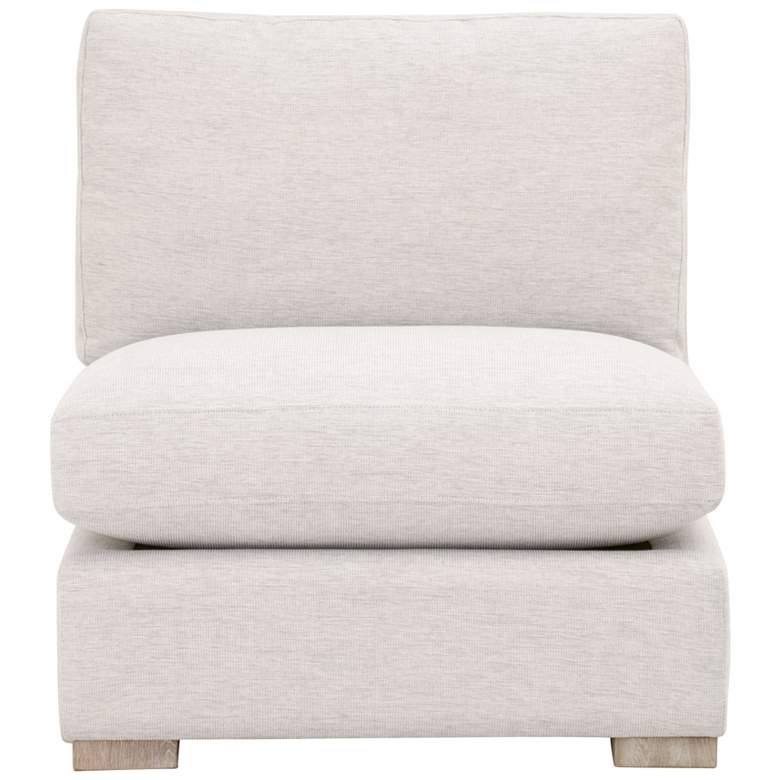 Image 1 Clara Modular 1-Seat Armless Chair, Stone Basketweave, Natural Gray