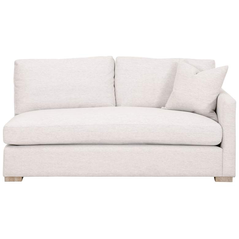 Image 1 Clara Modular 2-Seat Right Slim Arm Sofa, Stone Basketweave, Natural Gray