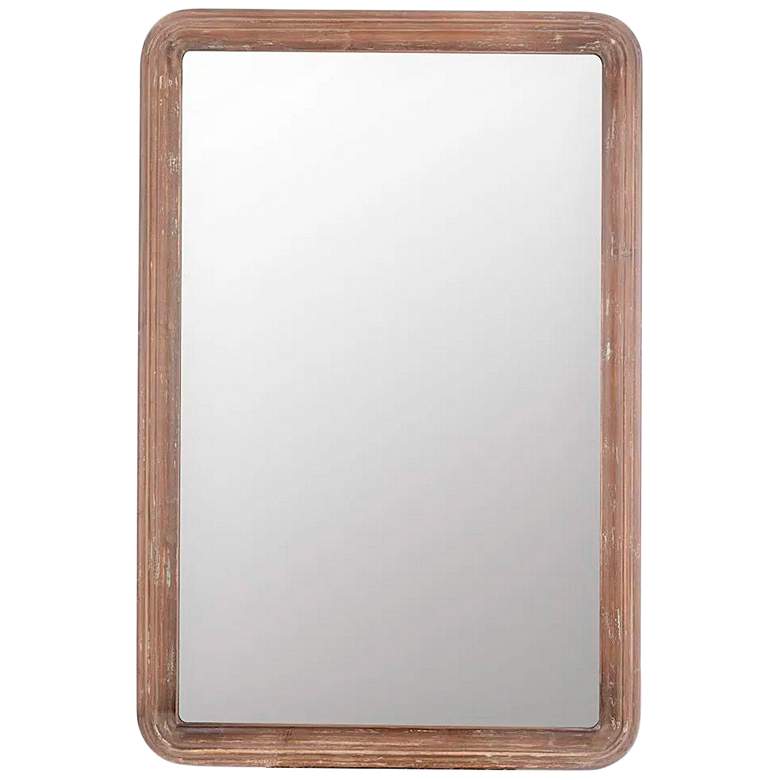 Image 2 Clara Natural Brown 24" x 36 1/4" Rectangular Wall Mirror