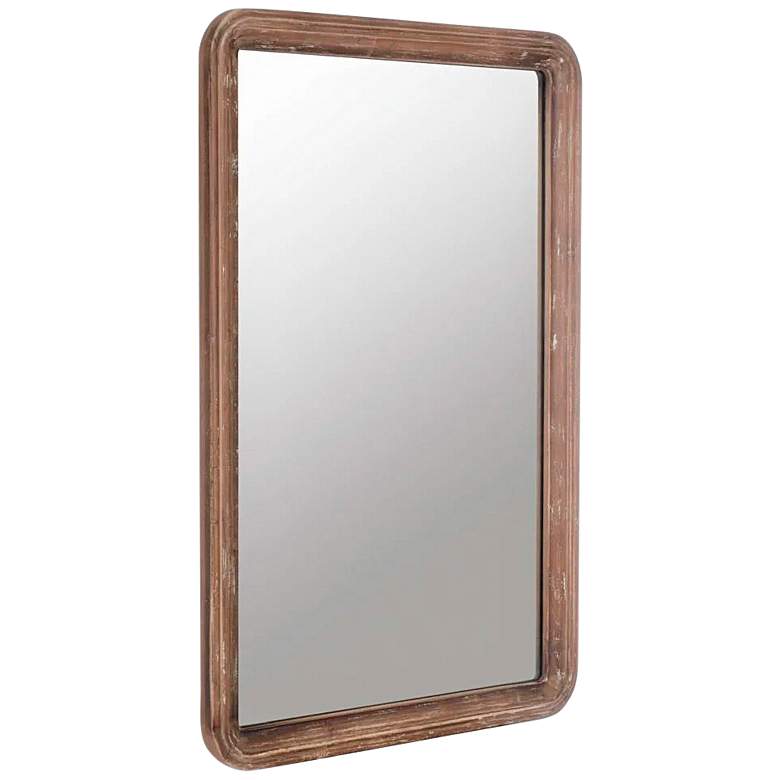 Image 3 Clara Natural Brown 24" x 36 1/4" Rectangular Wall Mirror more views